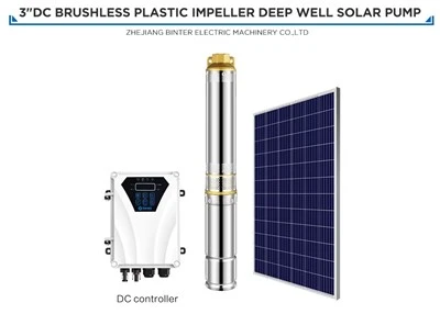 4m3 / h 750w Solè DC pouvwa Deepwell Ponp Dlo Pou Irigasyon